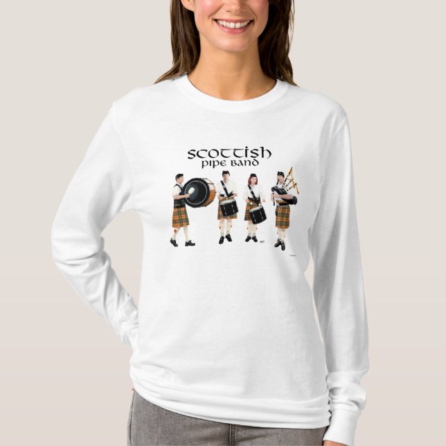 Camiseta Banda de Gaita Escocesa - Butterscotch (Frente)