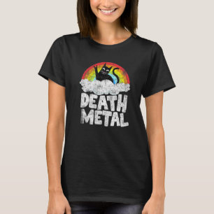 Camiseta Banda de Heavy Metal Gato Arco-íris Crianças Goth