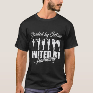 Camiseta Banda De Marcha Dividida Pela Seção Unida Pela H