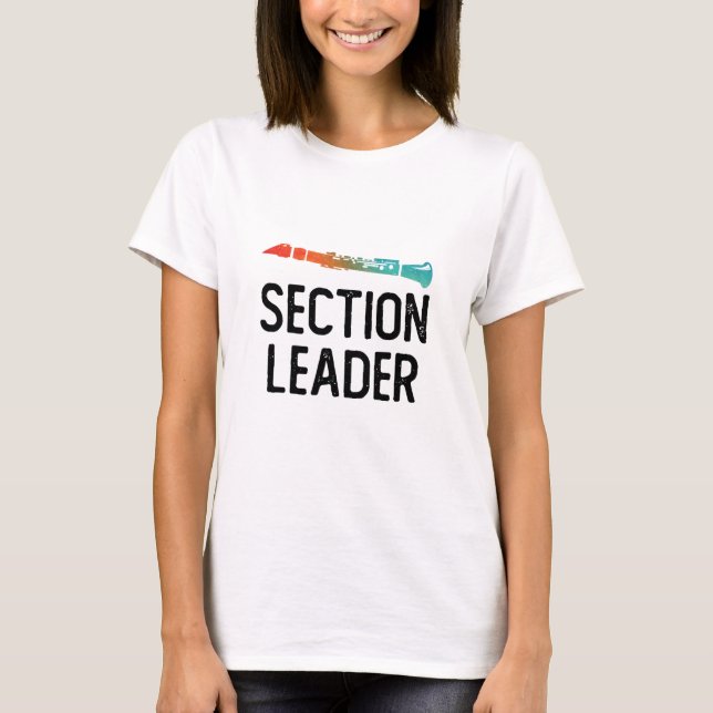 Camiseta Banda de Marching Líder da Seção Clarinet (Frente)