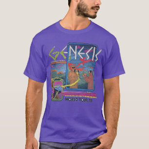 Camiseta Banda de Música Genesis Rock Worldour 78 amigos en
