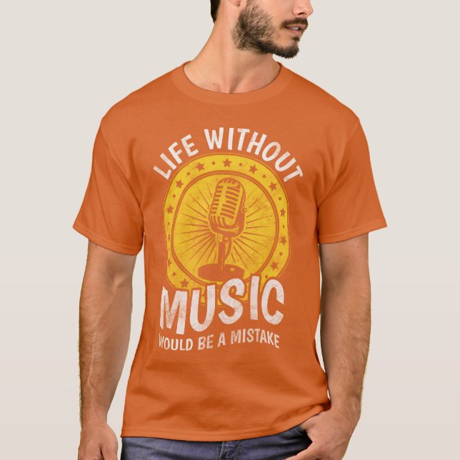 Camiseta Banda de Música Piano Guitar (Frente)
