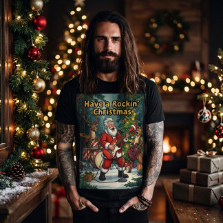 Camiseta Banda de Rena de Natal Rockeja Natal