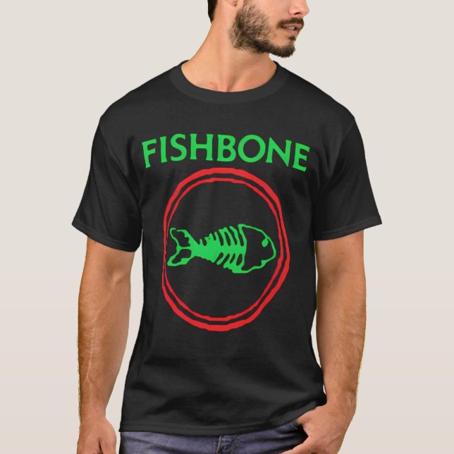 Camiseta Banda de Retro Punk Rock and Roll Fishbone (Frente)