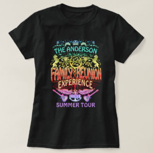 Camiseta Banda de Reunião da Família Neon do logotipo do 