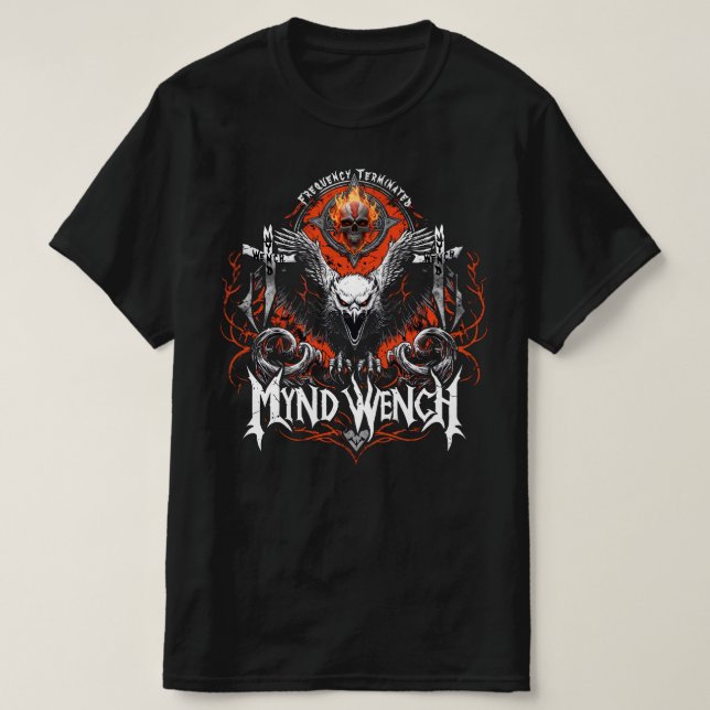 Camiseta Banda De Rock Pesado De Vestuário Do Concerte Term (Frente do Design)