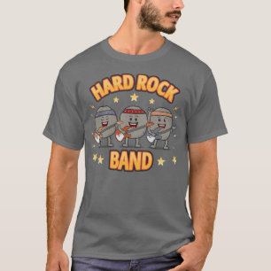 Camiseta Banda de Rock Rocker Divertido Pedras Geologia Mús