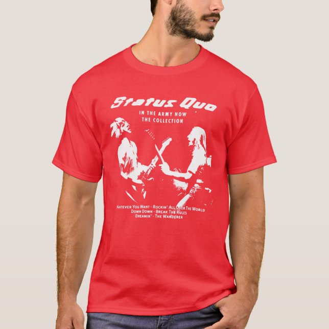 Camiseta banda de rock status quo familiar (Frente)
