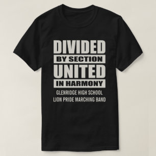 Camiseta Banda   dividido e unido