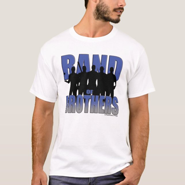 Camiseta Banda do basebol dos irmãos (azul/prata) (Frente)