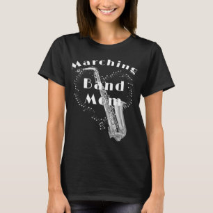 Camiseta Banda Engraçada Saxofone Marching Mãe