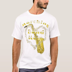 Camiseta Banda Engraçada Saxofone Marching Mãe