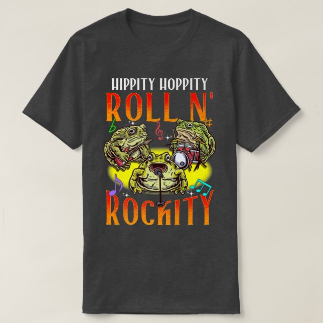 Camiseta Banda Engraçado Músico Tocando Tambores de Violão  (Frente do Design)