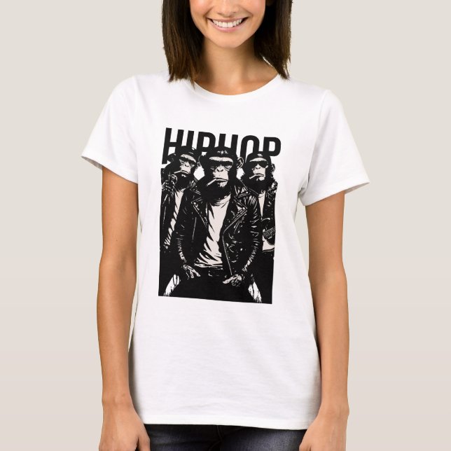 Camiseta Banda Hip Hop Monkeys (Frente)