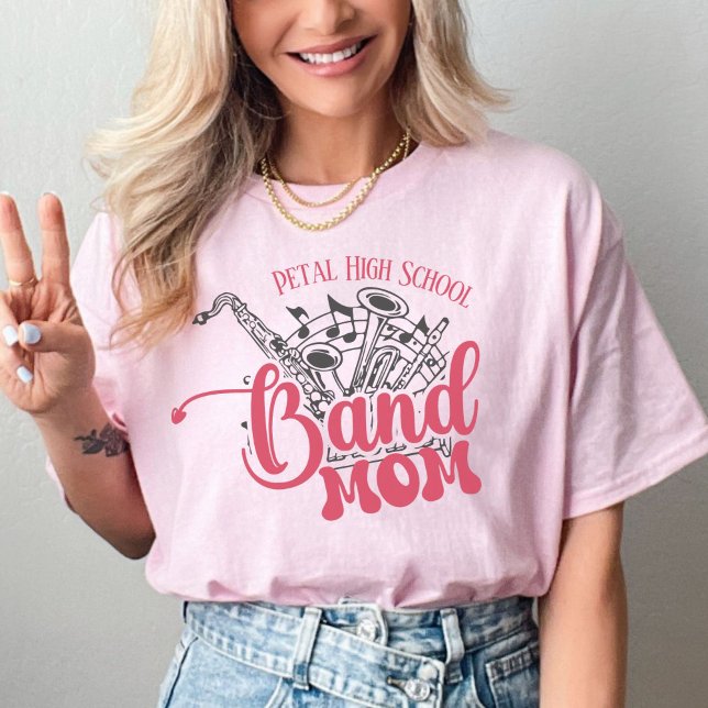 Camiseta Banda Mãe Personalizável (Band Mom Customizable T-Shirt
)