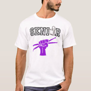 Camiseta Banda Marcial Sênior com Baquetas Roxas