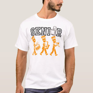 Camiseta Banda Marcial Sênior com Silhueta Laranja
