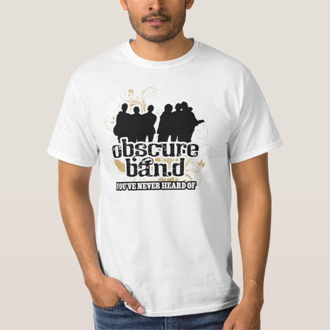 Camiseta Banda obscura você nunca ouviu o t-shirt (Frente)