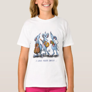 Camiseta Banda Romântica Engraçada Do Mouse - Adicione Se
