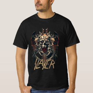 Camiseta banda Slayer estampa caveira