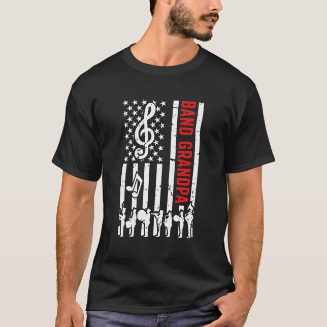 Camiseta Banda vovô americano Bandeira Banda Vovô (Frente)