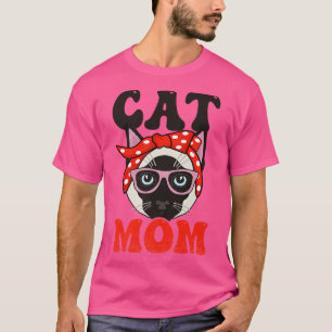 Camiseta Bandana Cat Mãe Design Siamese Cat