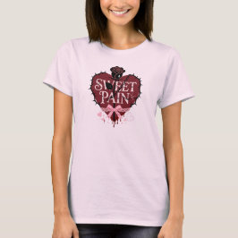 Camiseta Bandana de Coração Espinhoso Dor Doce Gótica