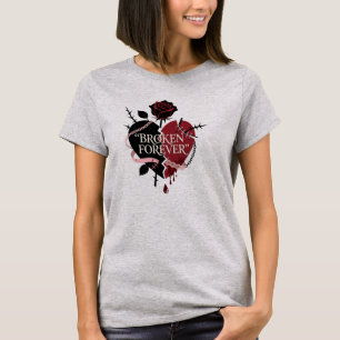 Camiseta Bandana de Estimação com Coração Partido Gótico