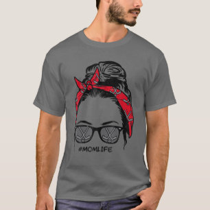 Camiseta Bandana Sunglóbulos de Hóquei em Gelo Mãe Vida Dia
