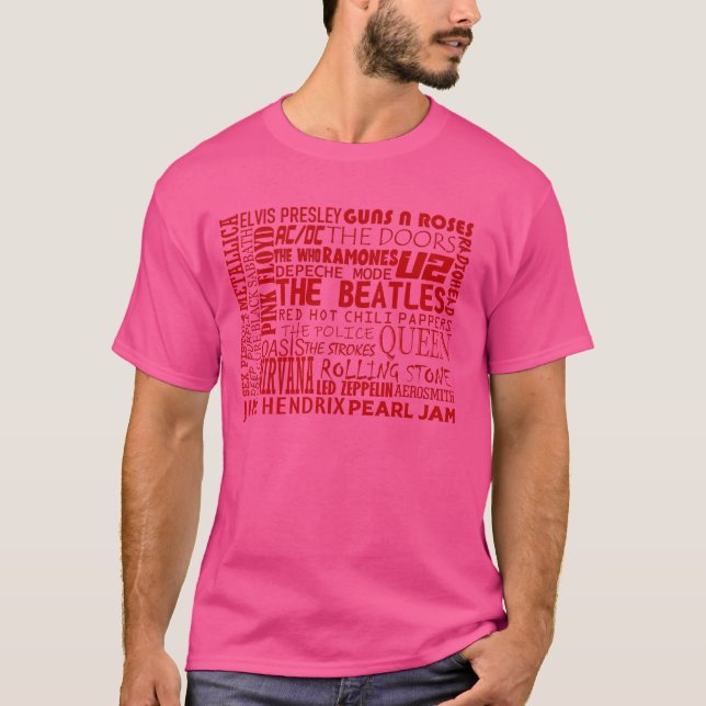 Camiseta Bandas de ROCK N ROLL engraçadas (Frente)