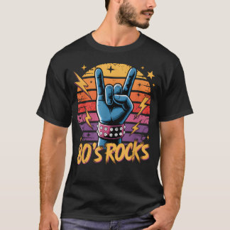 Camiseta Bandas de Rock Vintage dos Anos 80 Festa Retro 80S