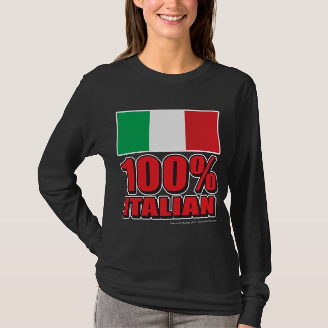 Camiseta Bandeira 100% Italiana (Frente)