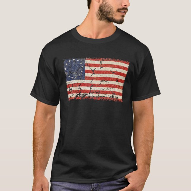 Camiseta Bandeira 1776 dos E.U. (Frente)