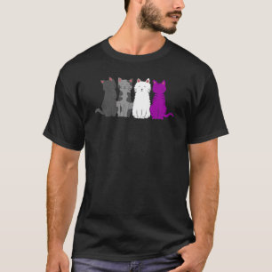 Camiseta Bandeira Ace do Gato Orgulho Lgbt Asexualidade Dem