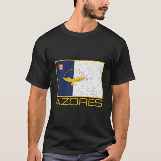 Camiseta Bandeira Açores Macaronésia Orgulho Azoreano (Frente)
