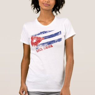 Camiseta Bandeira afligida Cuba de Viva