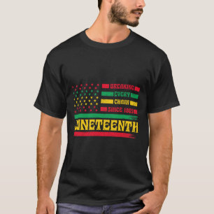 Camiseta Bandeira Afro-Americana Décima Junta Quebrando Cad