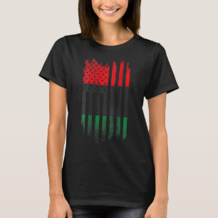 Camiseta Bandeira Afro-Americana Orgulho da História Negra 