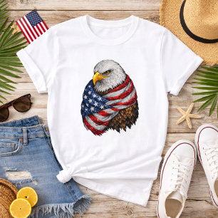 Camiseta Bandeira Águia Americana