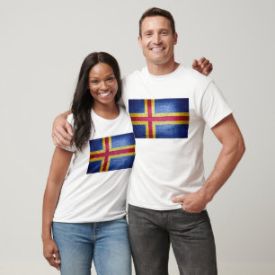 Camiseta Bandeira Aland Grunge