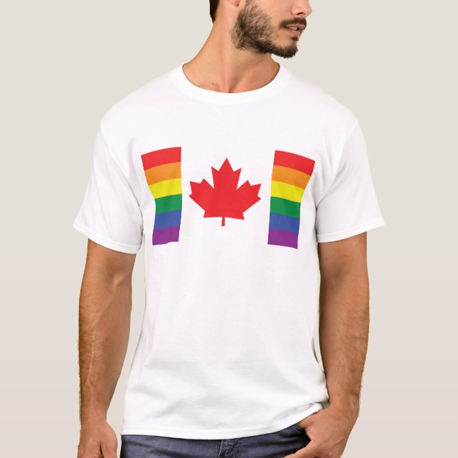 Camiseta Bandeira alegre de Canadá (Frente)