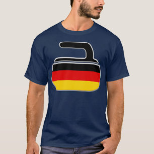 Camiseta Bandeira alemã Curling Alemanha Bandeira Original