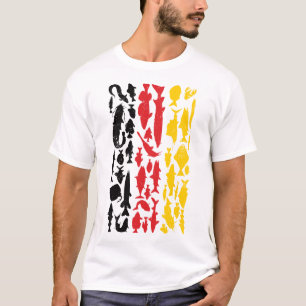 Camiseta Bandeira Alemã Feita de Peixe - Design de Pesca pa