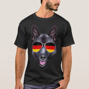 Camiseta Bandeira Alemã Norueguesa Elkhound Dog Alemanha Po