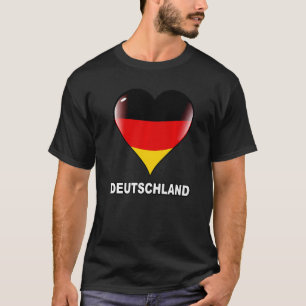 Camiseta Bandeira alemanha Do Alemão Eu Adoro O Coração Deu