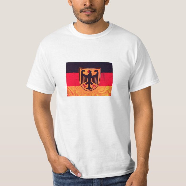 Camiseta Bandeira alemão afligida (Frente)