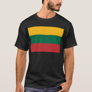 Camiseta Bandeira Amarela Verde e Vermelha da Lituânia