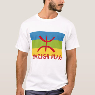 Camiseta Bandeira Amazigh - Bandeira-Drapeau Amazigh