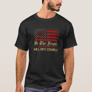 Camiseta Bandeira Americana 1776 Bandeira Nós, As Pessoas Q