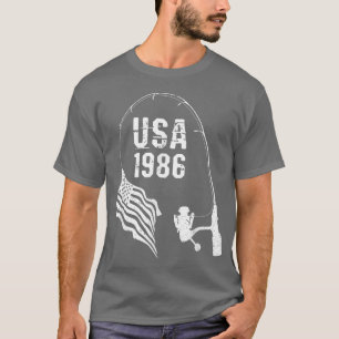 Camiseta Bandeira Americana 1986 Aniversário
